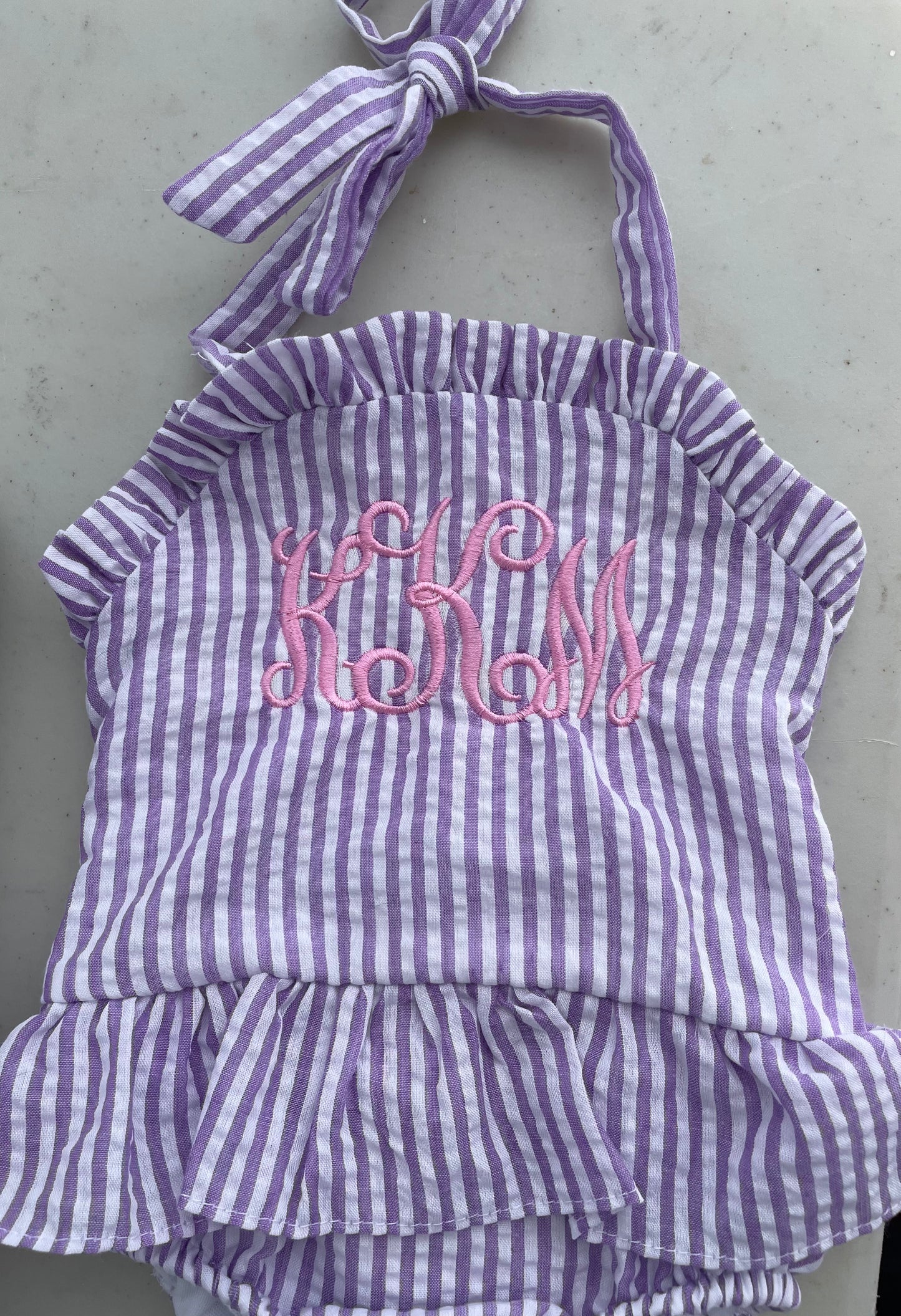 Seersucker Bikini Bathing Suit