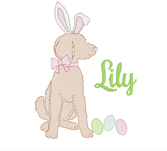 Easter Pup with Bow