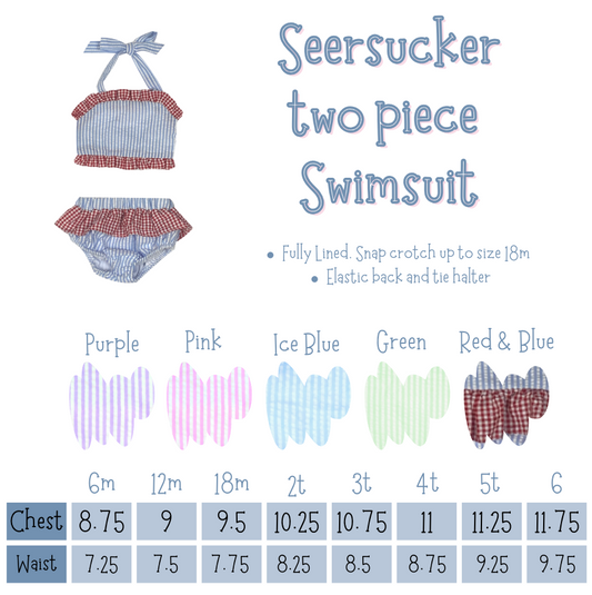 Seersucker Bikini Bathing Suit